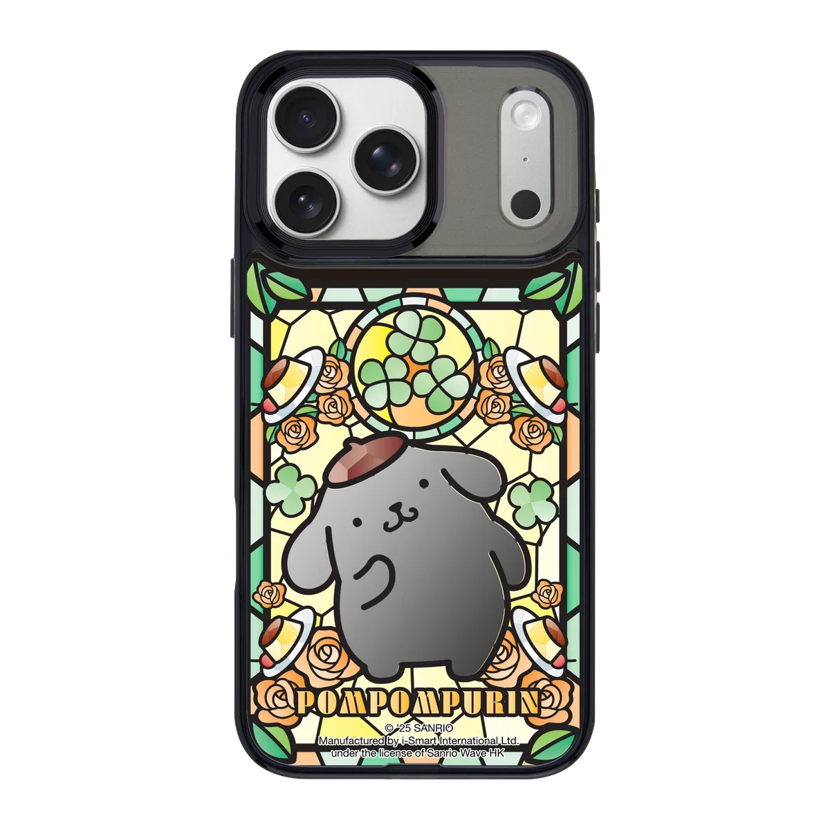 san25-0010-iphone-18-pro-max-goldensnap-mirror-case-magsafe-compatible-transparent-black