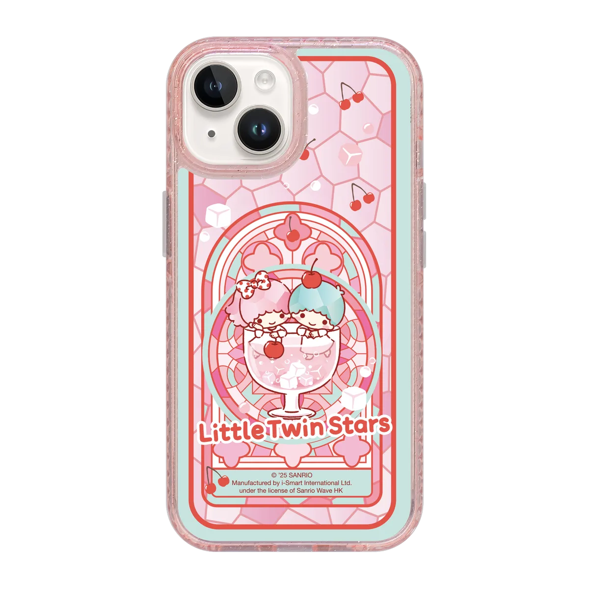 san25-0043-iphone-15-golden-case-magsafe-compatible-pink-glitter