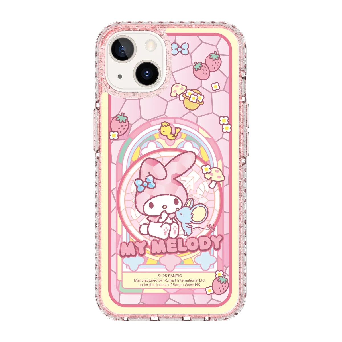 san25-0045-iphone-13-golden-case-magsafe-compatible-pink-glitter